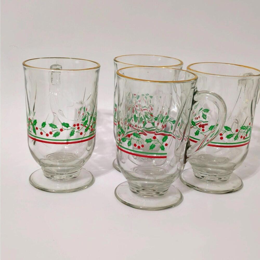 Mug Christmas Collection by Arby's Glassware Set of 4 / 10 oz